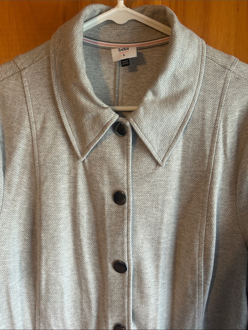 CAbi Gray Women's Button-Front Jacket Style #5855